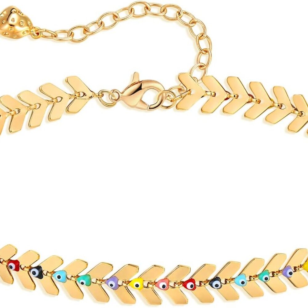 Anklet for Women Gold Chain 14K Gold Plated Dainty Boho Beach Summer Simple Foot - Picture 3 of 6